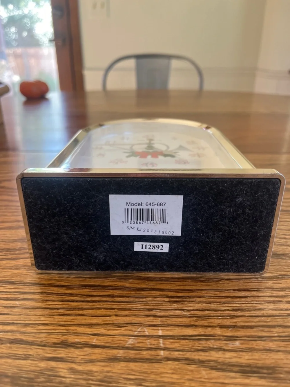 Howard Miller Green 'Sounds of the Season' Holiday Mantel Clock